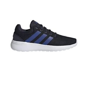 Adidas Cloud foam lite racer dark gray effervescent blue stripe nylon sneakers